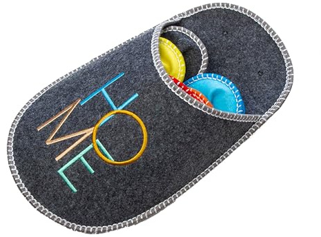 AVANTI TRENDSTORE Guest - Set pantofole, 5 paia in diversi colori e misure varie, la borsa è disponibile in diversi colori e fantasie