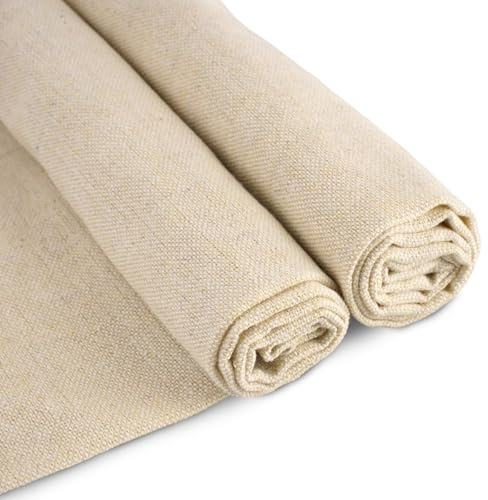 2 Pezzi Tessuto Monaco Punch Needle, 50x50 cm Lavabile Tufting Cloth, Primario per Trapuntatura da Panno Monaci per Tufting, Tessuto da Cucire per Progetti Fai da Te di Ricamo a Mano e Feltro