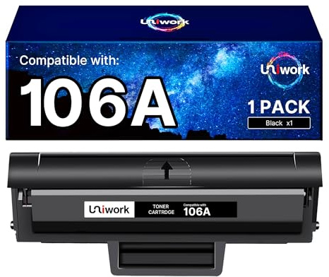 106A W1106A Toner Schwarz Kompatible für HP Laser MFP 135wg 107w Toner für HP 137fwg 137fnw 135w 135a 107a 107r 135r Tonerkartuschen (1 Schwarz Mit Chip)
