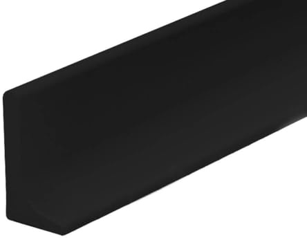 Homeponnew Striscia di barriera in silicone per docce senza ricci e separazione di ambienti umidi, altezza 30 mm, opzioni di lunghezza 50/100/200/300 cm, nero 200 cm