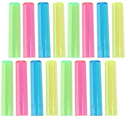PACKOVE 200 Protectores de Punta de Lápiz de Plástico Transparentes y Coloridos, Tapas para Lápices Mixtas, Cubiertas Seguras Antiperforación para Lápices de Oficina, Color Aleatorio