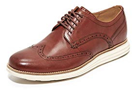 Cole Haan Mens Original Grand Shortwing Sneakers Oxfords, Brown Woodbury Ivory Tan, 12 UK Wide