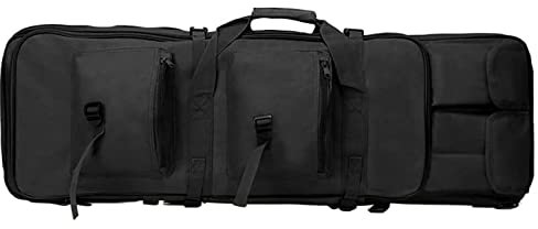DFANCE wasserdichte Gewehrtasche 2 Langwaffen,Taktische Waffentasche Armee Airsoft,Taktische Gewehrtasche Doppel,Langwaffentasche Futteral,for Lagerung und Transport,Schwarz,120cm/47.2in