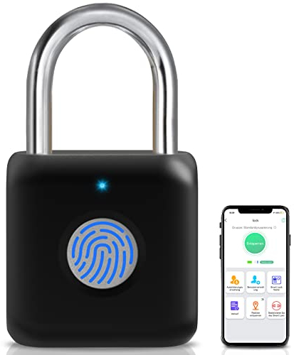 Anweller Fingerabdruck-Vorhängeschloss, Anweller Smart Lock, biometrisches Vorhängeschloss, für Turnhallenspinde, Schuppenspinde, Lagereinheiten