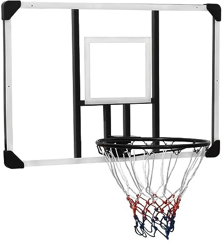 ARKEM Canestro Basket Esterno Portatile,Pallacanestro da Camera Interno con Tabellone,Tabellone Pallacanestro Trasparente 106x69x3 cm Policarbonato