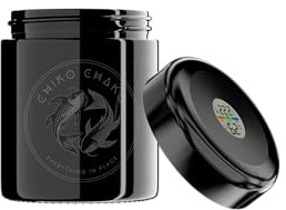 Chiko Chako® Bocal de conservation hermétique de qualité supérieure avec hygromètre dans le couvercle - Bocal à fermentation pour café, thé, épices - Capacité de 15 g - 250 ml