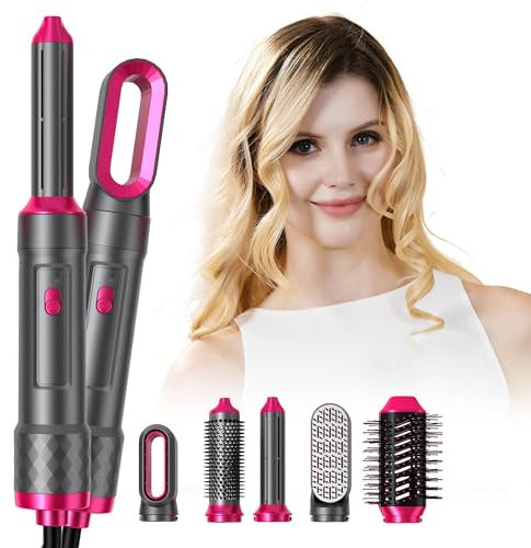 Hair Styler 5 in 1, Magic Hairstyler, 1000W Hair Dryer Brush for Hair Styling, Hot Air Brush for Volumizing, Hair Wrap Dryer Set with Detachable Heads Comb