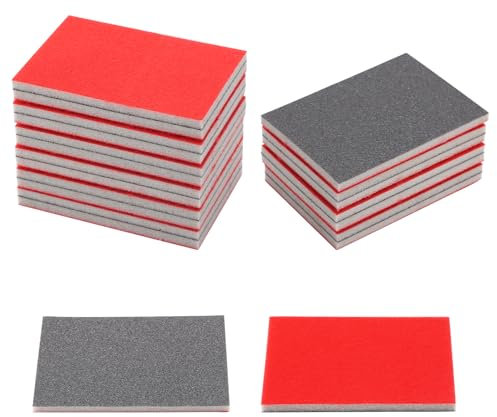 24 Stück Schleifschwämme Set, P180-P3000 Schleifschwamm Fein Körnung Handschleifblöcke, Flexibles Nass-Trocken-Schleifpapier, Schleifpads für Holz,Trockenbau,Metall,Farbe, Autokarosseriereparatur