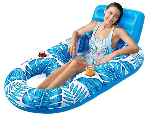 Doyandader Poltrona da piscina, materasso ad aria per adulti, materasso ad aria di alta qualità, ideale per feste estive, tanning per feste in acqua