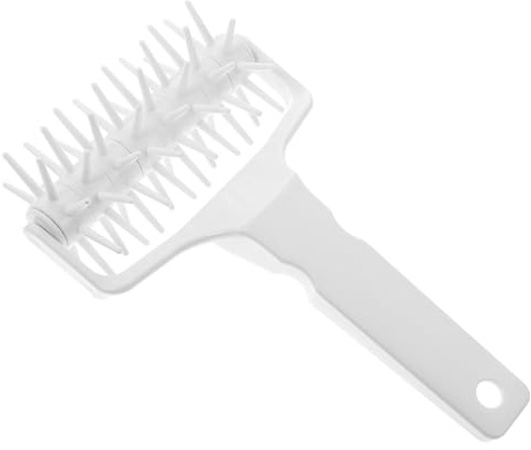 NULYLU Rullo per Pizza Perforatrice Grande in Acciaio Inox, Strumento per Stesura Impasto Pizza Superficie Liscia, Utensile da Cucina per Pizzerie e Panetterie