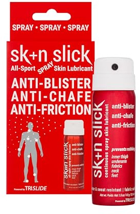 SKINSLICK – Anti Chafing Spray for Thighs & Feet, Chub Rub Solution, Waterproof Friction-Resistant Formula, Comfort Cream for Women & Men, Protective Liquid, Talc Alternative Skin Treatment (52ml)