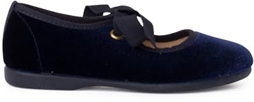 Pisamonas Mercedita Terciopelo Lazo Faya Niña Talla 34 Color Azul Marino