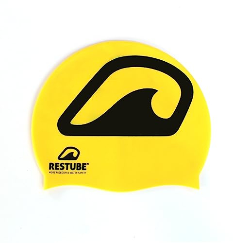 Restube Badekappe – Premium-Silikon-Badekappe für Damen und Herren | langlebige und Bequeme Badekappen für verbesserte Leistung und Schutz im Wasser – Gelb
