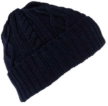 ENEA CASHMERE Cappello 100% Lana Merinos, Made in Italy Berretto Invernale Uomo Donna, Taglia Unica (Blu Notte)