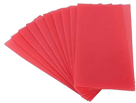 ANKROYU 10 Piezas Cera Para Tallar Joyería, Cera Para Placa Base, Modelo De Grabado Para Tallar Joyería Cera Roja, Juego De Herramientas De Molde De Cera Dental Oral(1,3 mm)