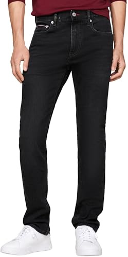 Tommy Hilfiger Uomo Jeans Bleecker Crow Slim Fit, Nero (Crow Black), 30W/34L
