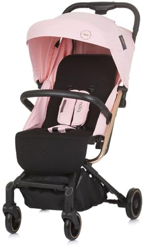 Chipolino Kinderwagen, Buggy Bijou Aluminiumrahmen Aufbewahrungskorb EVA-Reifen, Farbe:rosa