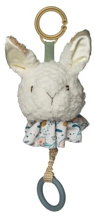 Mary Meyer Musical Pull Toy Stuffed Animal with Flexible Loop for Stroller & Car Seat, Plays Soothing Melody, 6-Inches, Oatmeal Bunny