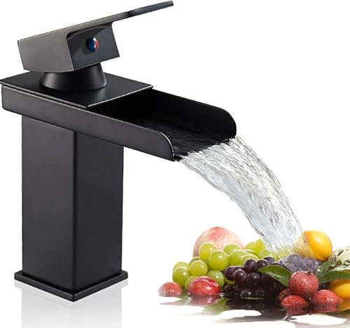 VOLTIX Miscelatore Lavabo Bagno Monocomando, Rubinetto Lavandino Bagno con Acqua Calda e Fredda Regolabile, Rubinetto Lavabo Cromato, Design Moderno e Facile da Installare (Standard)