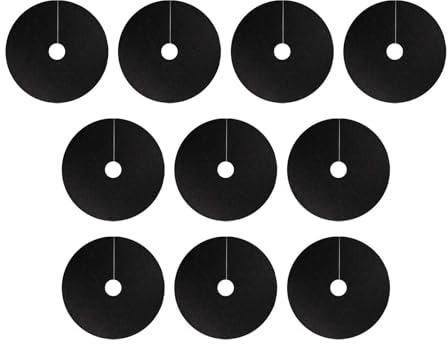 Gralara Lot de 10 Anneaux de Paillis pour Arbres, Protection Non Tissée pour Arbres, Protection des Racines, Tissu Barrière Contre Les Mauvais, Diamètre Extérieur 62cm*Diamètre Intérieur 7cm