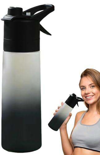 Botella de agua con pulverizador con pulverizador, botella de agua con