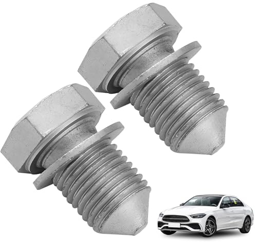 2 Piezas de Tapón de Drenaje de Aceite Universal con Anillo de Sellado, Engine Oil Drain Plug, Tornillo de Drenaje de Aceite, Tapón Roscado para Drenaje de Aceite de Motor, para Coches, Motocicletas