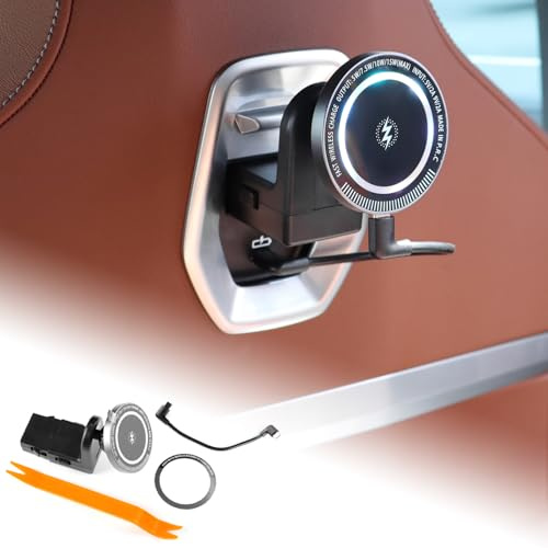 KUNGKIC Supporto per tablet da auto per BMW X3 X5 X6 I20 G05 G06 G45 G60 G61 G70 Mag-Safe Supporto magnetico per auto (caricabatterie wireless con illuminazione)