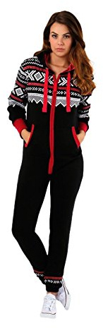 Parsa Fashions ® New Womens Ladies Aztec Print Hooded Zip Up Onesie Jumpsuit Plus Sizes S-XXXXL Sizes UK 8-22