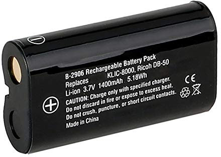 Amsahr BT-KDKLIC8000-1CT Numérique Remplacement Caméra/Caméscope Batterie pour Kodak Klic-8000/Easyshare Z612/Z712 Is/Z812 Is/Z1012 is Gris