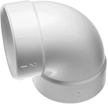 vhbw Codo de Tubo 90°, Corto,Interior/Interior para Sistema aspiradora Central, diámetro de 50.8 mm - Sistema Tubo Redondo 2