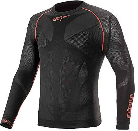 Alpinestars Herren Ride Tech V2 Top Long Sleeve Summer Black/Red XS/S