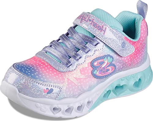 Skechers Mädchen Flutter Heart Lights Simply Love sports shoes sneakers, Lavender Synthetic Mesh, 35 EU