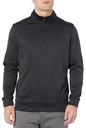 Under Armour Men's ArmourFleece 1/4 Zip, (001) Black / / Black, Medium