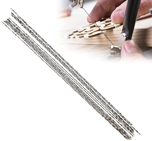Ensemble de 12 Lames de Scie à Chantourner, Lame de Scie en Spirale Acier au Carbone Fils à Chantourner de Rechange Lames pour les Métaux Tendres Plastique Bois(2# lame de scie)