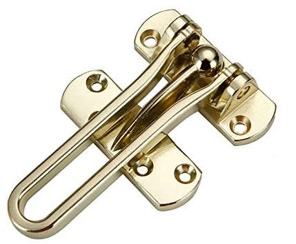 Guardia porta di sicurezza in lega di zinco oro, chiusure per cancelli battenti serratura per porta catena antifurto lucchetto lucchetto con viti per casa, appartamento, hotel, dormitorio