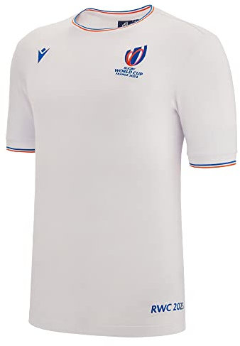 Macron Maglietta da adulto Rugby France World Cup 2023 Ufficiale, bianco, 4XL