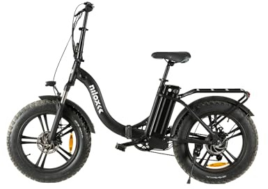 Nilox X9 Fat Bike Elettrica, Bici Elettrica Pieghevole con Batteria Removibile, Cambio 6 Velocità e Motore Brushless, Bici Elettrica Uomo e Donna con Telaio Alluminio e Design Moderno