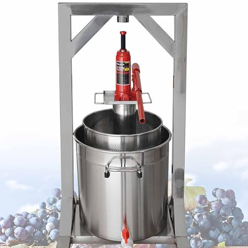 Fruktvinpress, Fruktpress, Juicer Med Stor Kapacitet, Fruktpressare Fruktpress Frukthackare Fruktkvarn äPpelpress Fruktpress FöR Vin-/Cidertillverkning,36L