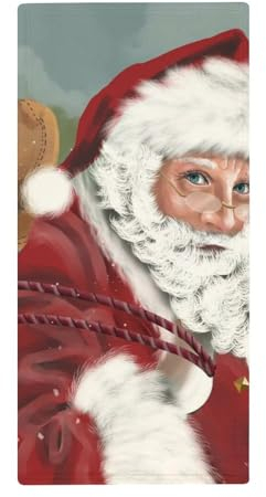 FZRTGOP Weihnachtsmann Handtücher Weich Saugfähig Handtuch Waschlappen Gästetücher Für Badezimmer Küche 73x35cm