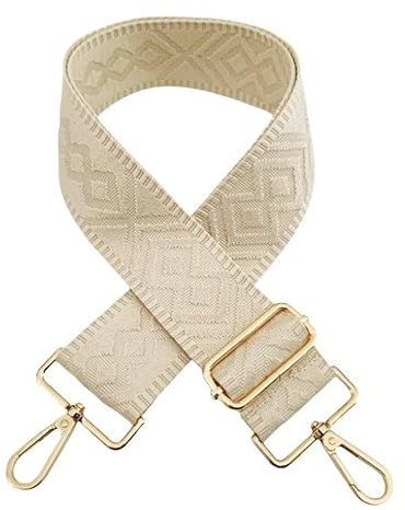 SYSUII bred axelrem bärrem 72–130 cm justerbart ersättningsbälte bred 5 cm axelrem enfärgad axelrem för axelväskor handväska gör-det-själv tillbehör för väska – beige