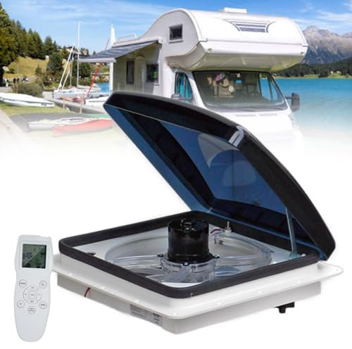 Naturalpowev Ventilatore da Tetto per Camper da 40 cm/15,75, con Telecomando, 10 velocità, Universale con 10 Pale
