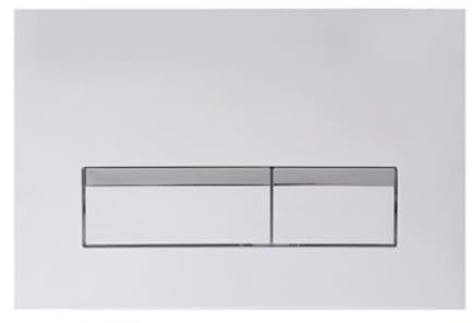Placa de accionamiento para inodoro UWT01H-GE, color cromado brillante, placa de accionamiento cuadrada, 264 × 164 × 12,5 mm