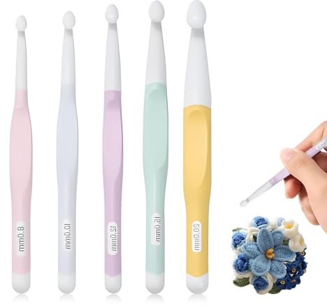 5Pcs Large Crochet Hooks Set, Crochet Hook Set 8/10/12/15/20mm Crochet Hook