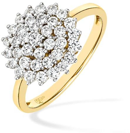 Naava Women's 9ct Yellow/White Gold Diamond Ring