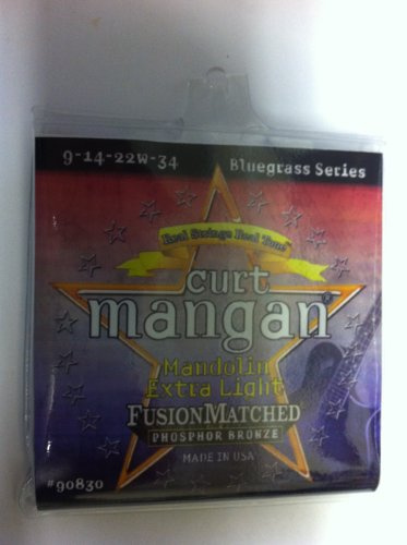 Curt Mangan EXTRA LIGHT Fusion Matched Phosphor Bronze Mandolin Strings (9-14-22W-34)