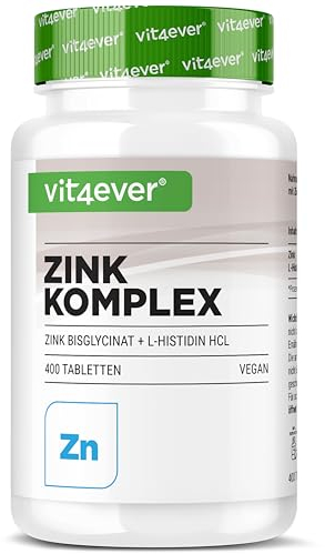 Zink 25 mg - 400 Tabletten - Premium: Zinkbisglycinat von Albion® + L-Histidin - Hohe Bioverfügbarkeit - Chelat-Komplex - Laborgeprüft - Vegan - Hochdosiert