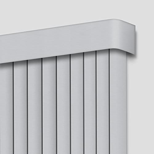 Cordless Vertical Blinds for Window, Light Grey Blackout Fabric, Energy Saving UV Protection Noice Reduce Vertical Blinds for Sliding Glass Doors, Patio Doors