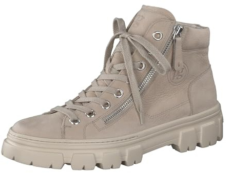 Paul Green Mujer Botines, señora Botines con cordones,botas cortas,botas con cordones,cremallera,Beige (ALMOND),39 EU / 6 UK