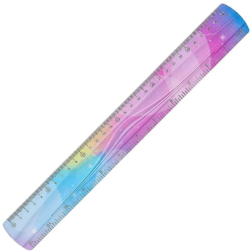 1 Stück Lineal 30 cm Flexibel,Ruler 30 cm,Lineal Biegsam,Flexibles Lineal,Lineal Flexibel,Bunt Biegbar Weich Lineal,für Schule,Büro,Zuhause (PVC)