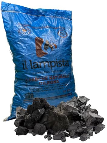 Sicignano | Carbone di Legna Ecologico 10 kg – Combustibile Naturale al 100% a Lunga Durata per Barbecue, Alta Efficienza e Basso Impatto Ambientale
